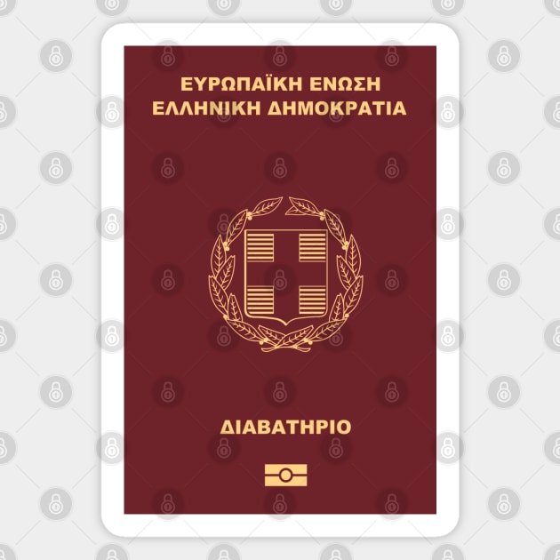 Greece passport Magnet by Travellers